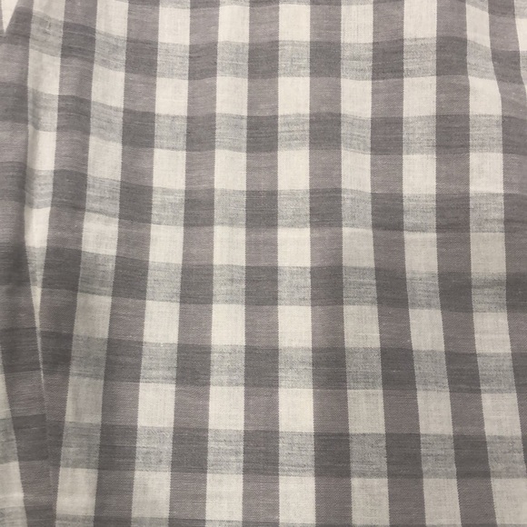 Anthropologie-Gray/Cream Plaid Peplum Top-Size Large - Picture 9 of 10